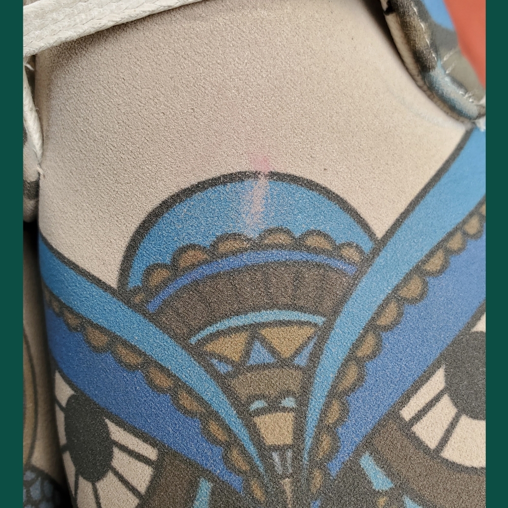 Goby🦉 wise Owl Vegan geometrical Boho RARE unique chukka boots desert shoes - Picture 5 of 16